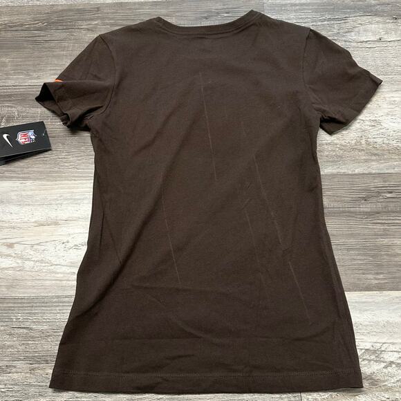 Cleveland Browns T-Shirt NWT NIKE Orange Womens S Mini Swoosh Football‎ Top NEW - Picture 2 of 10